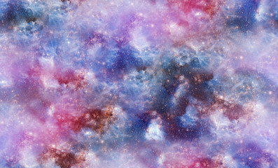 Fototapeta premium Spase background. Seamless colorful pattern. Elements of this Image Furnished by NASA.
