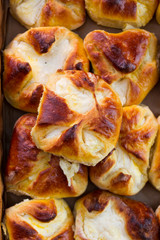 freshly sweet scones with cottage cheese