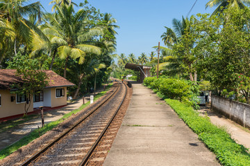 The Telwatta railway station in the north of Hikkaduwa. It is part of the coastal railway line. The station is used only by short distance public transport