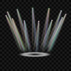 Vector Spotlights. Scene. Light Effects.