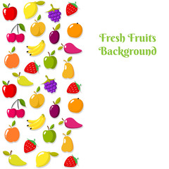 Vector fruit banner or flyer template