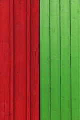 Rot Grüne Holzwand