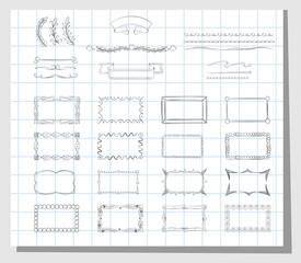 School hand drawn frames