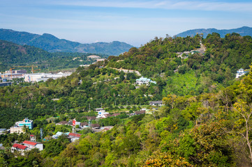 Aerial view from Khao Rung the viewpoint of Phuket town
