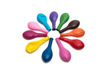 Colored balloons isolated