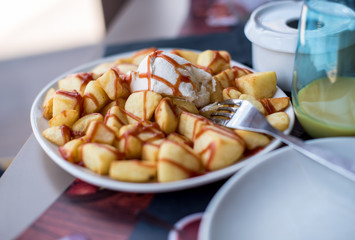 Patatas bravas,typical spanish snack