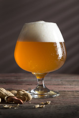 Cold unfiltered beer