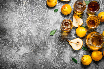 Fresh compote of ripe pears.