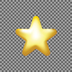 Star vector icon, rank, gold favorite web symbol isolated.