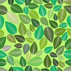 Seamless Leaves Nature Decoration Pattern vector