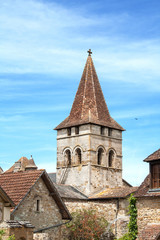Fototapeta premium Carennac. Clocher de l'église saint Pierre. Lot. Occitanie