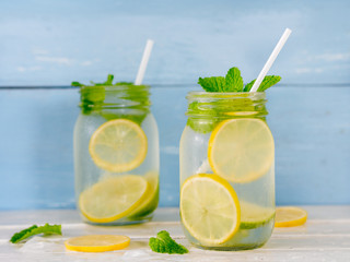 Iced lemonade for summer drink.