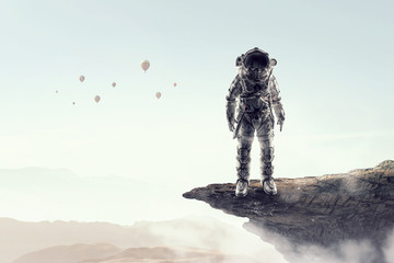 Adventure of spaceman. Mixed media . Mixed media © Sergey Nivens