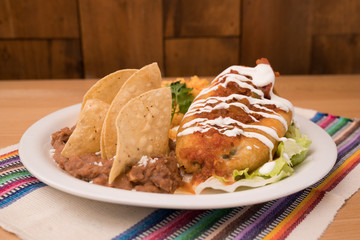 Chile relleno - Stuffed bell pepper