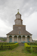 Fototapeta na wymiar Church of Nercon, Chiloe Island, Chile