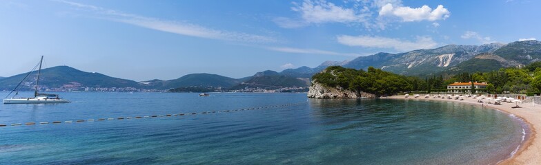 Beautiful panorama mountain at the sea shore in Montenegro