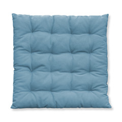 Square blue outdoor chair cushion