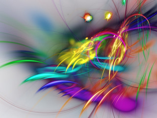 Abstract fractal background 3D rendering