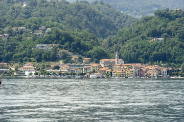 Fototapeta na wymiar Pella village at Orta lake, Italy