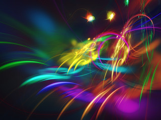 Abstract fractal background 3D rendering