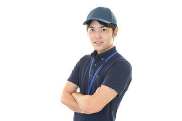 笑顔の男性作業員