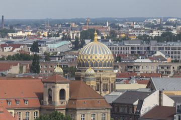 Fototapeta na wymiar berlin germany cityscape from above