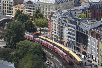 Fototapeta premium berlin germany cityscape from above