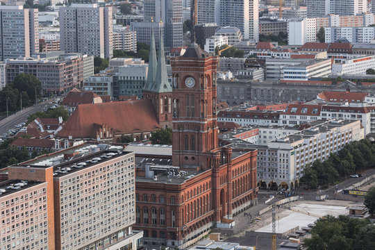 berlin townhall germany from above