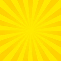 Sun rays, summer background orange colored, vector illustration