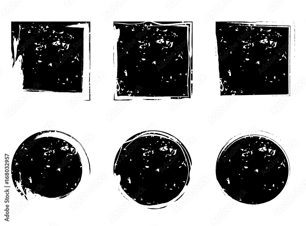 Canvas Prints circles and square grunge shapes, vector element