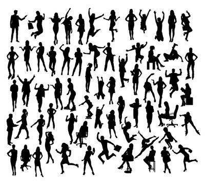 People and Activity Silhoyettes, art vector design