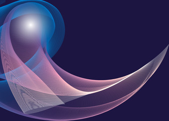 space, magical colorful flash against a plain background