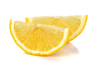 lemon slice isolated on white.