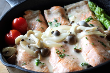 サーモンソテー　Sauteed salmon