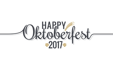 Oktoberfest logo lettering on white design background