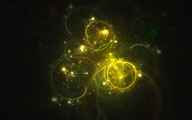 3D rendering abstract fractal light background