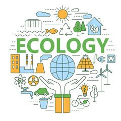 Ecology and environment concept illustration.