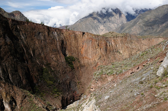Peru Cotahuasi canyon The wolds deepest canyon. The canyon also shelters several remote traditional rural settlements