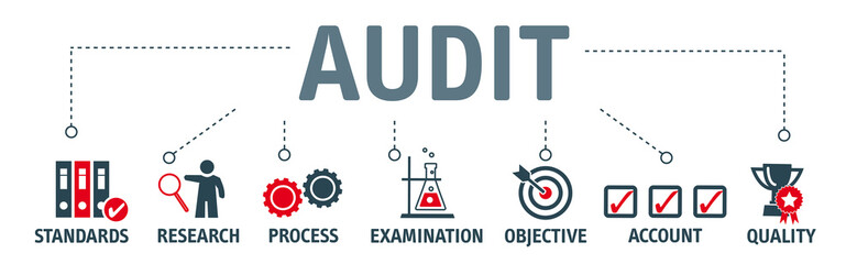 Banner Audit concept vector illustration