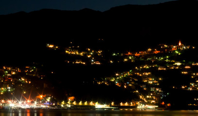 night view of moneglia five lands cinque terre 
