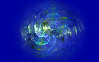 3D rendering abstract fractal light background