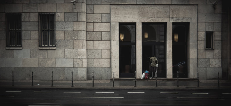 Man standing at front door