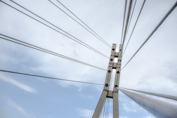 Fototapeta premium Metal bridge tower