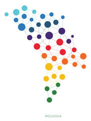 dotted texture Moldova vector background