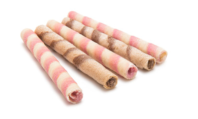 Sweet wafel sticks isolated