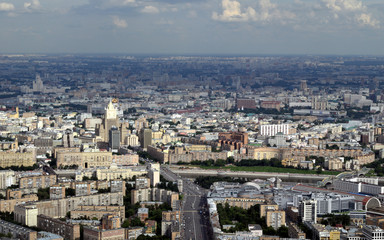 Moscow, Russia: aerial view 
