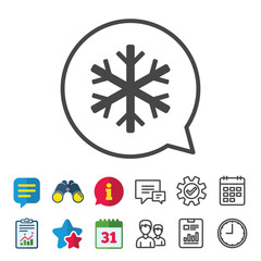 Snowflake sign icon. Air conditioning symbol.