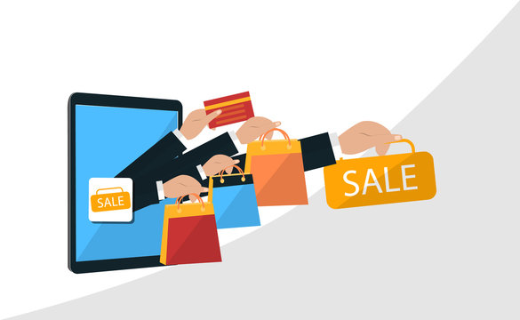 Super sale banner design for Mobile and online shop concept. Digital Marketing, store, Ecommerce shopping.