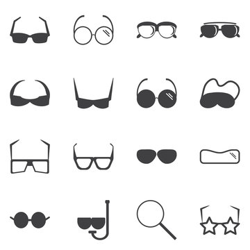 Eye glasses icons
