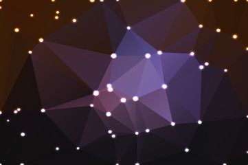 Purple brown black geometric background with lights